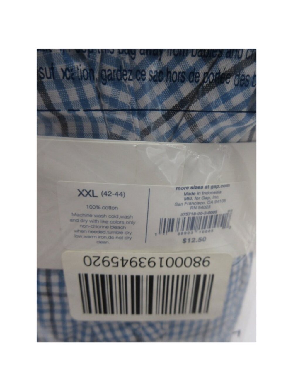 Gap Underwear XXL Boxer Shorts Check Classic Preppy Deadstock Y2K NEW - Picture 6 of 8